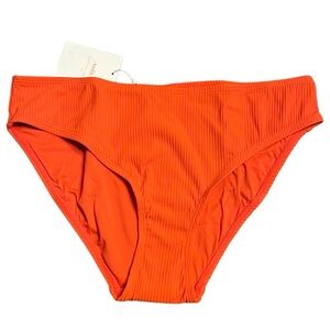Andie Swim Bikini Rib Bottom orange Size L NWT